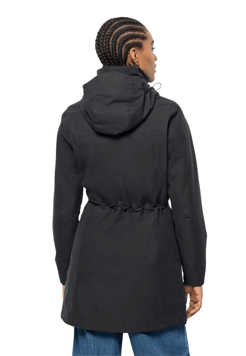 čierna Kolekcia Kabátov Ottawa Jack Wolfskin