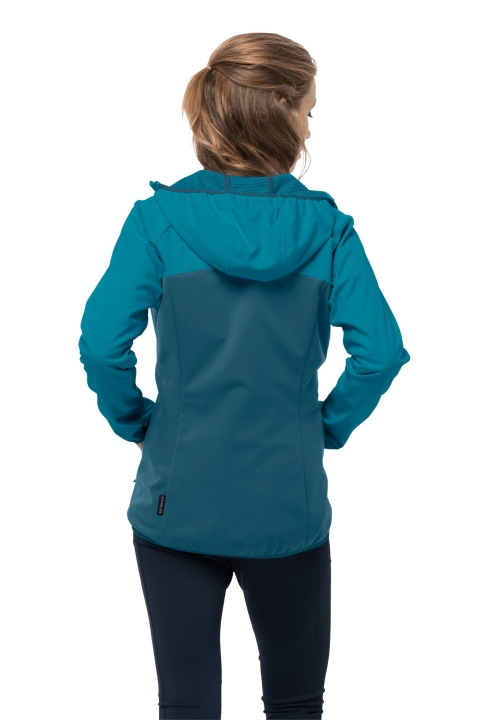 Go Hike Softshell W Jack Wolfskin Original Blue Coral