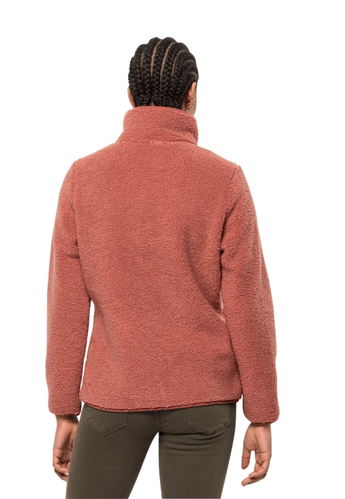 Originálna Jesenná červená Vysoká Kučeravá Bunda W Jack Wolfskin