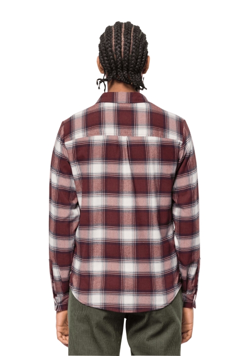 Cordovan Red Checks Trail Shirt S Kolekciou Jack Wolfskin