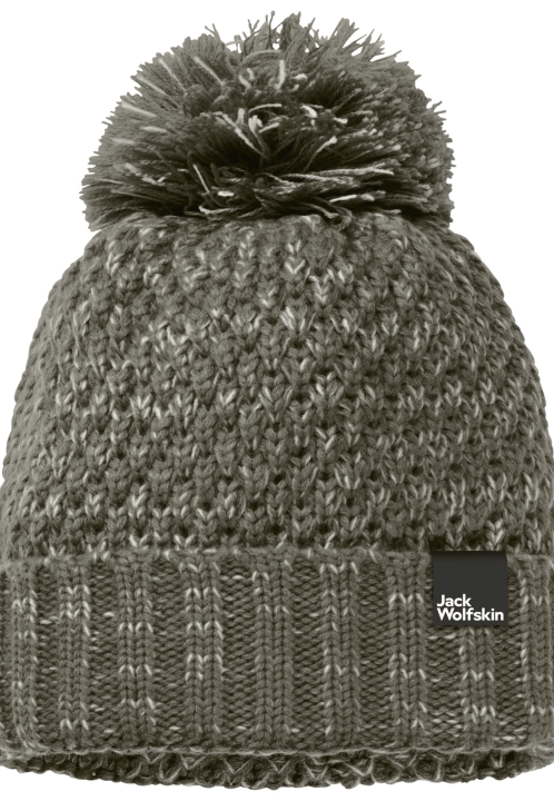 Jack Wolfskin Brand Dusty Olive Highloft Pletená čiapka Dámska