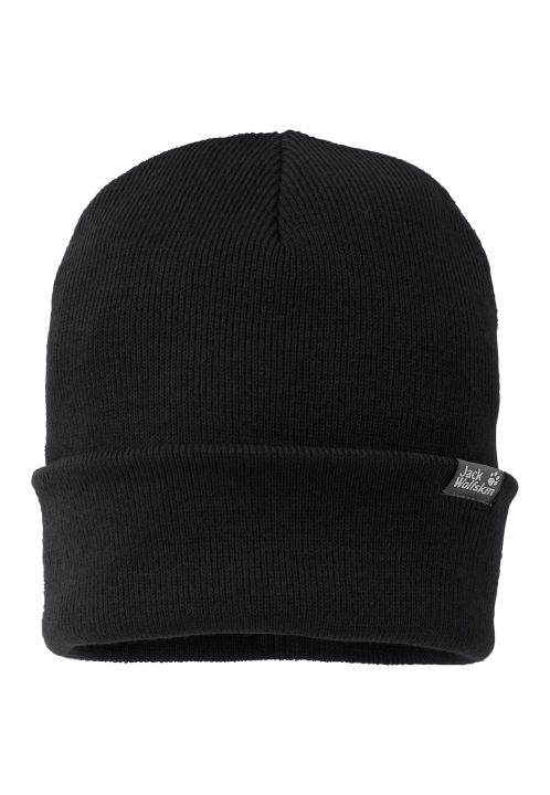 čierny Módny Rebrový Klobúk Jack Vlčia Koža