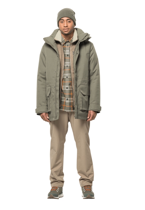 Pôvod Rebro Klobúk Jack Vlčia Koža Zaprášená Olivová