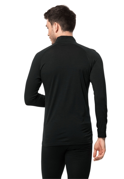 Značky čierna Alpspitze Vlna L/s Hz M Jack Vlčia Koža