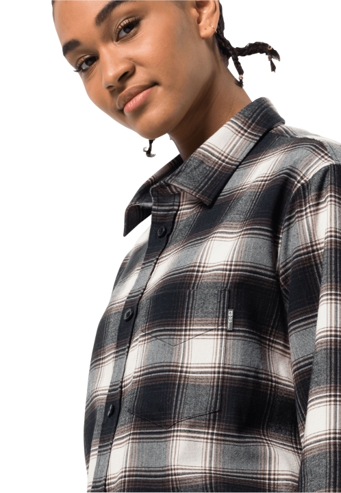 Kolekcia Tmavý Dub šeky Wanderweg Košeľa M Jack Vlčia Koža