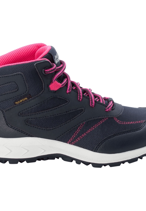 Woodland Texapore Mid K Best Jack Wolfskin Night Blue-pink