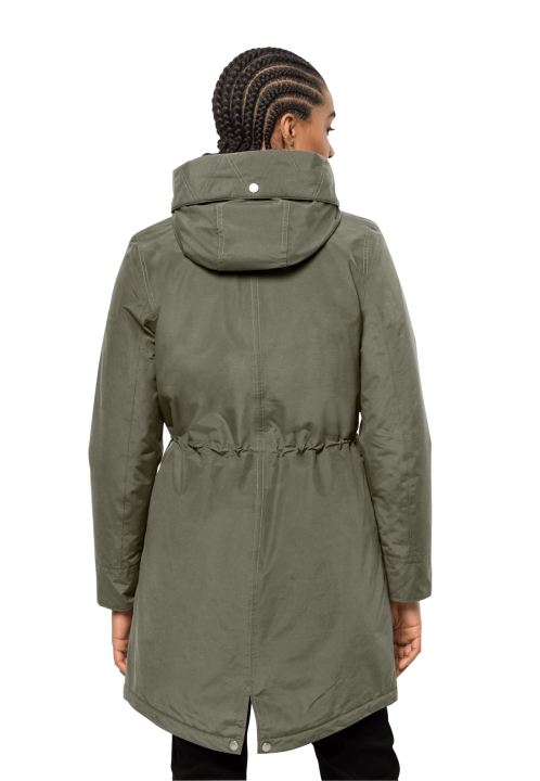 Kolekcia Jack Vlčia Koža Rocky Point Parka Zaprášená Olivová