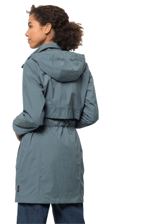 Horúci Norden Port Kabát W Jack Vlčia Koža Modrozelená