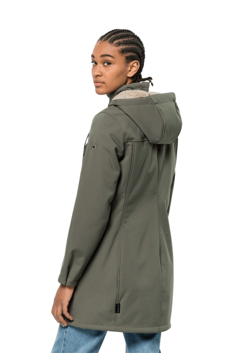 Jack Vlčia Koža Móda Windy Valley Coat W Dusty Olive