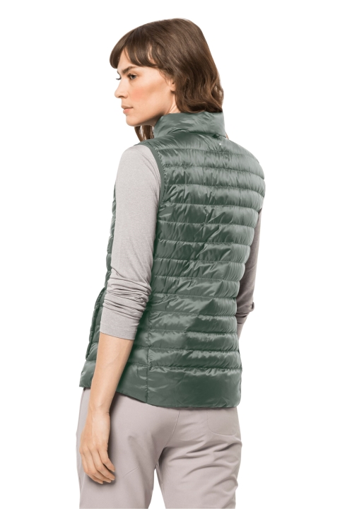 Jack Wolfskin Pack & Go Down Vesta W Hedge Green Origins
