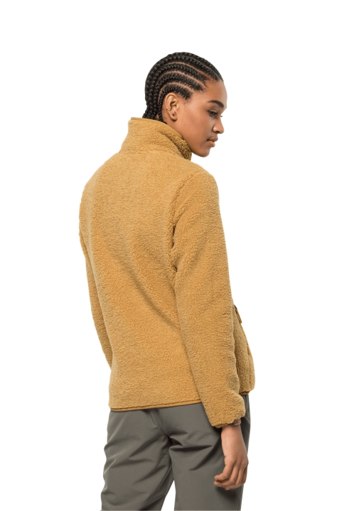 Značky Jack Vlčia Koža Jantárovo Zlatá Vysoká Kučeravá Bunda š