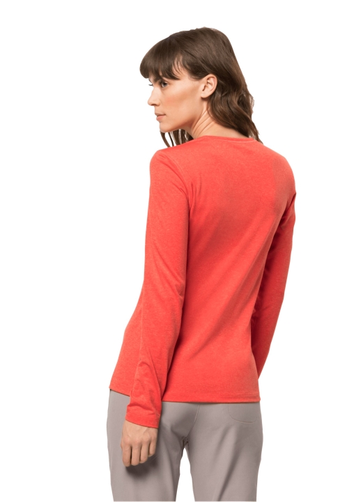 Jack Vlčia Koža Obloha Termálna L/s W Móda Horúci Koral