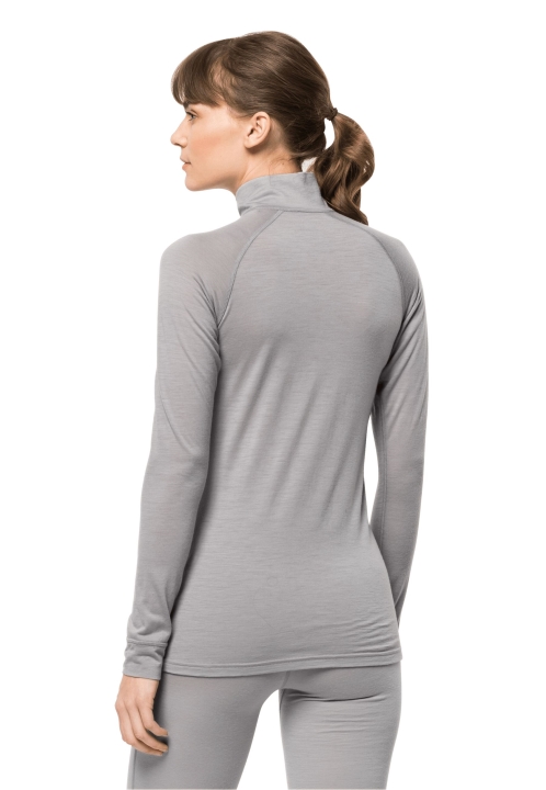 Originál Alpspitze Vlna L/s Hz W Jack Vlčia Koža Stredne šedý Vres