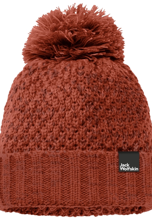 Najlepšia Jesenná červená Jack Wolfskin Highloft Pletená čiapka ženy