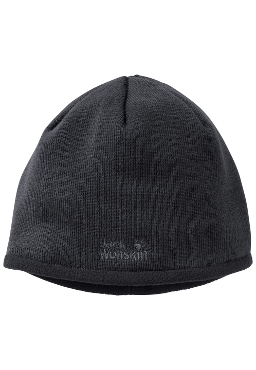 Nová Pletená čiapka S Logom Jack Wolfskin Stormlock čierna