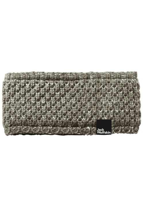 Highloft Pletená čelenka Dámska Originál Zaprášená Olivová Jack Vlčia Koža