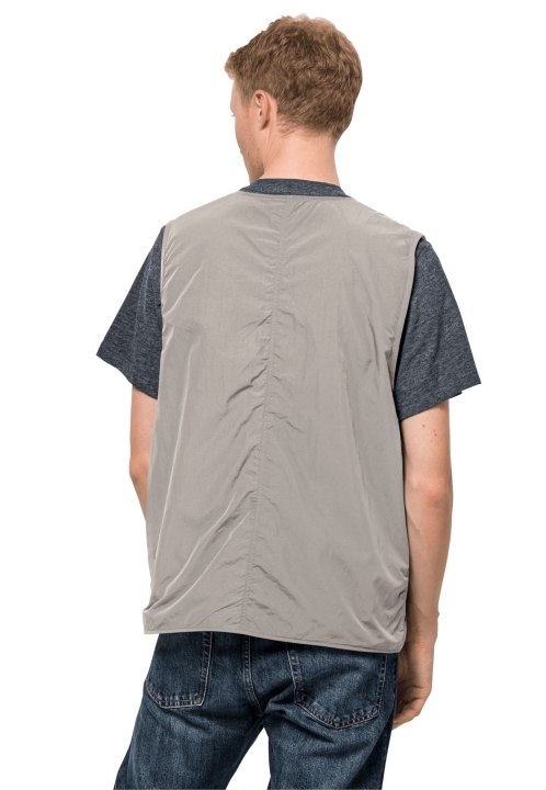 Móda Jack Vlčia Koža Jaseň Sivá ľahká Vesta M