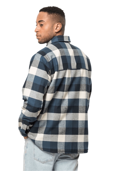 Hot Felsenweg Ins Shirt M Jack Vlčia Koža Hrom Modrý šeky