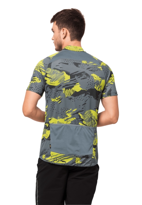 Jack Wolfskin Storm Grey All Over Collection Tourer Halfzips Print T M