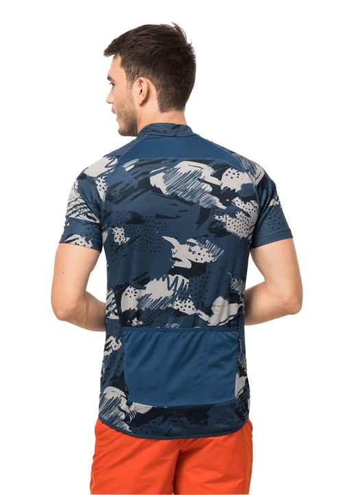 Thunder Blue Celoplošný Nový Tourer Halfzip Print T M Jack Vlčia Koža