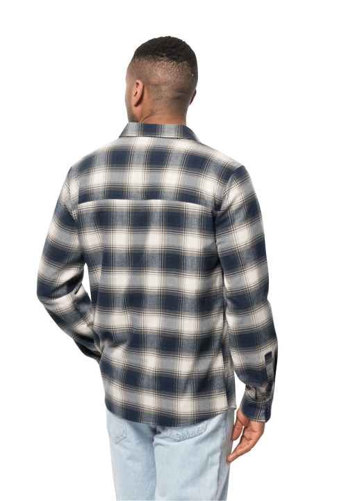 Jack Wolfskin Wanderweg Shirt M Hot Night Blue Checks