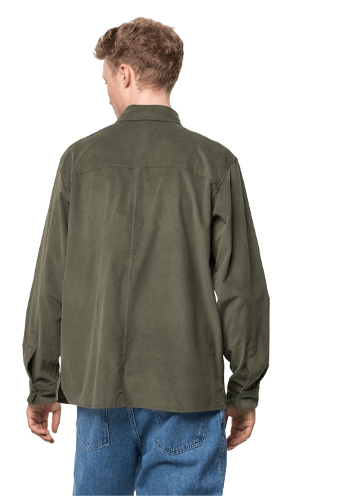 Zaprášená Olivová Jack Vlčia Koža Best Nature Shirt M