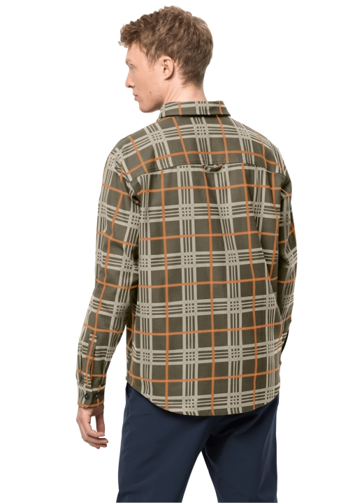 Zaprášené Olivové šeky Jack Vlčia Koža Kabína Pohľad Tričko M Nové