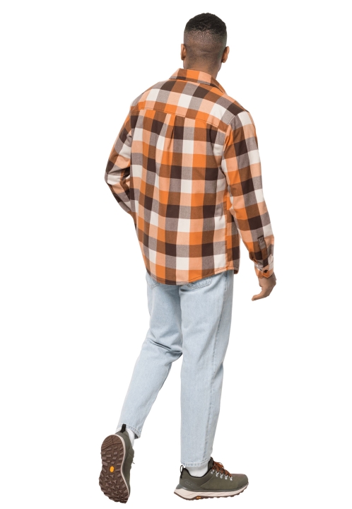 Oranžová Jeseň šeky Kolekcia Felsenweg Košeľa M Jack Vlčia Koža