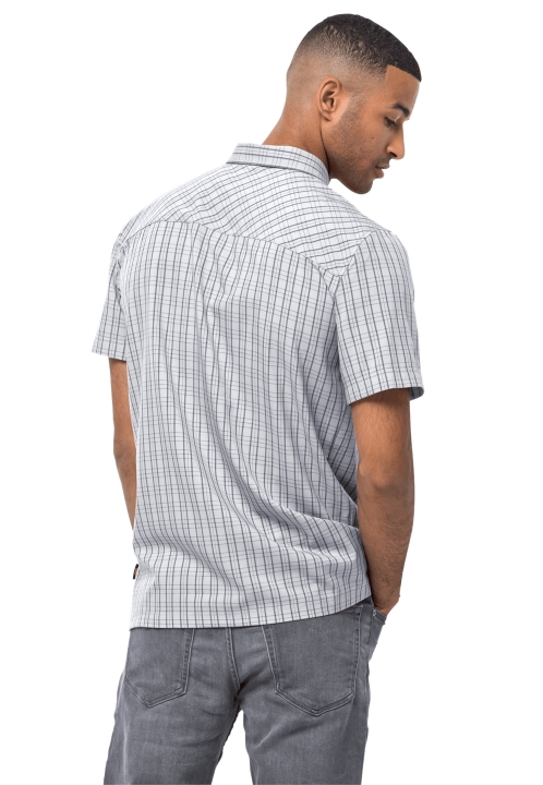 Jack Wolfskin White Rush Checks Thompson Shirt Men Hot