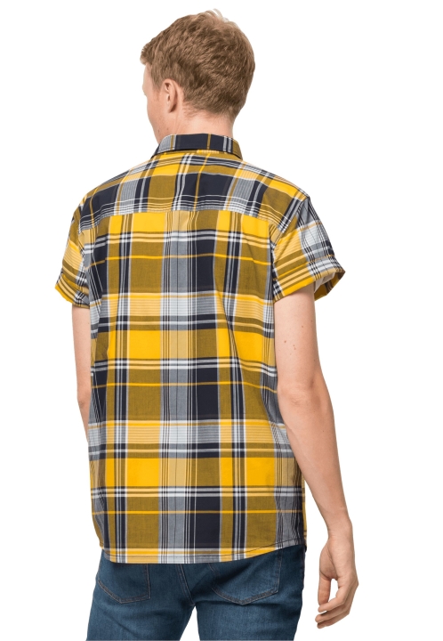 Kolekcia Statný žltý Xt šeky Jack Wolfskin Little Lake Shirt M