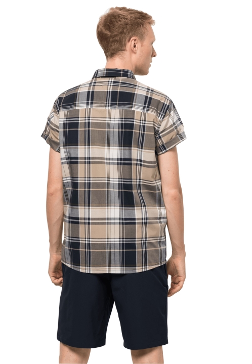 Little Lake Shirt M Sand Dune Checks Značky Jack Wolfskin