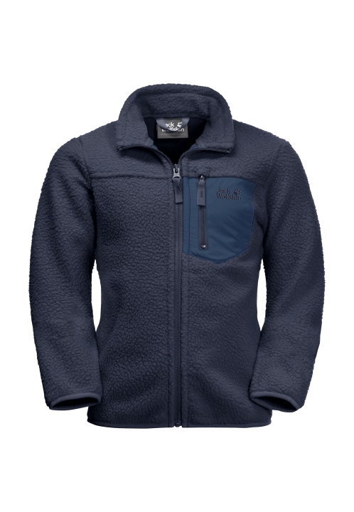 Kolekcie Nočná Modrá ľadová Kučeravá Bunda K Jack Vlčia Koža