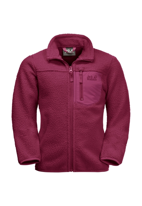 ľadová Kučeravá Bunda K Best Jack Wolfskin Dark Ruby