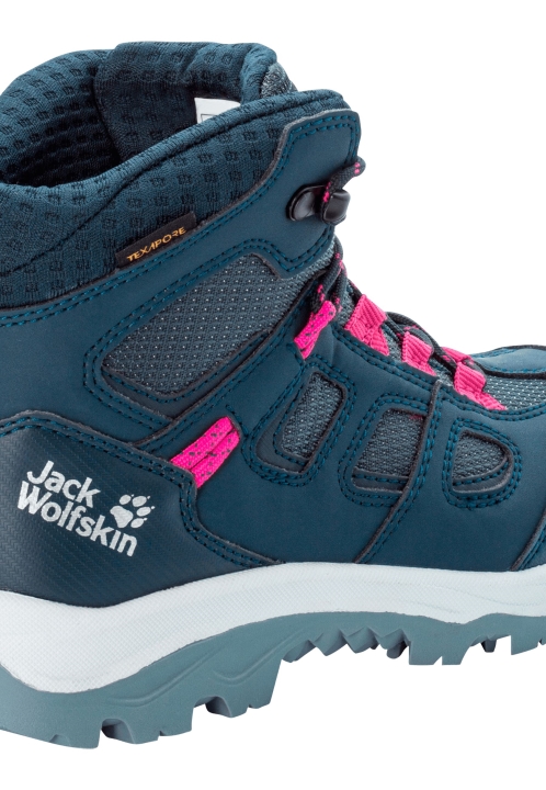 Vojo Texapore Mid K New Jack Wolfskin Dark Blue-pink
