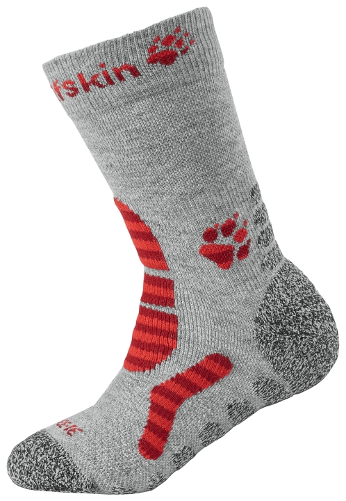 Jack Vlčia Koža Svetlo šedá Pôvod Detské Turistické Prúžok Klasického Strihu