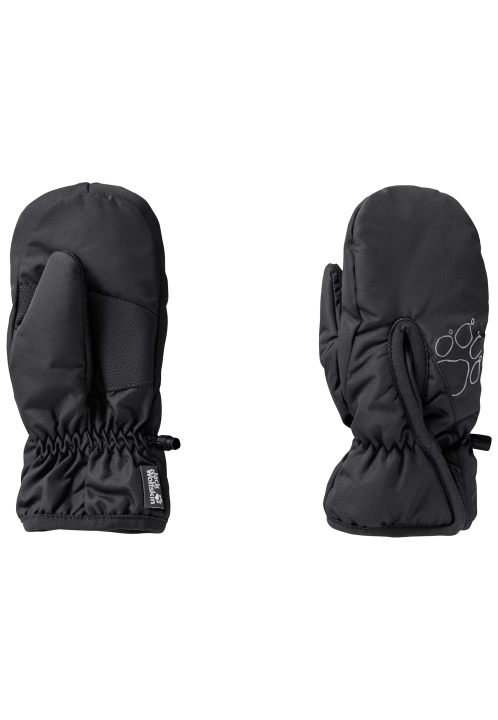 čierne Rukavice S Jednoduchým Vstupom K Jack Wolfskin Značky