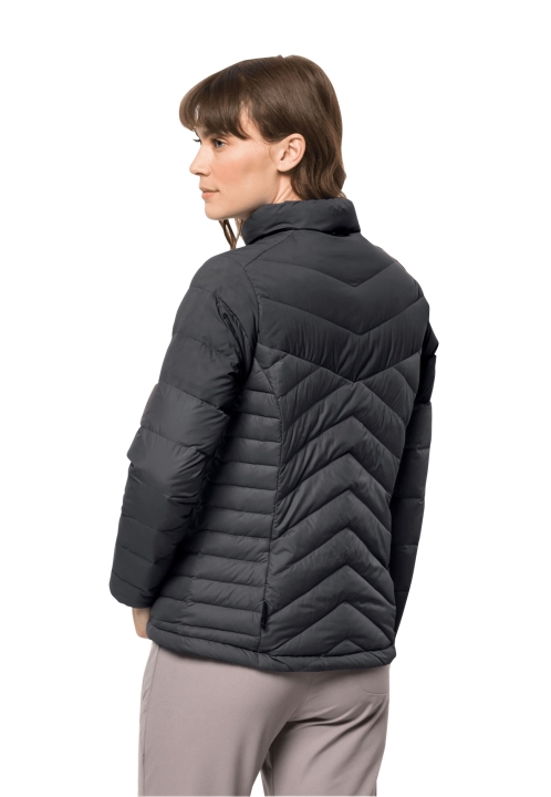 Módna Páperová Bunda Z Tundry Z Vlčej Kože čiernej Farby