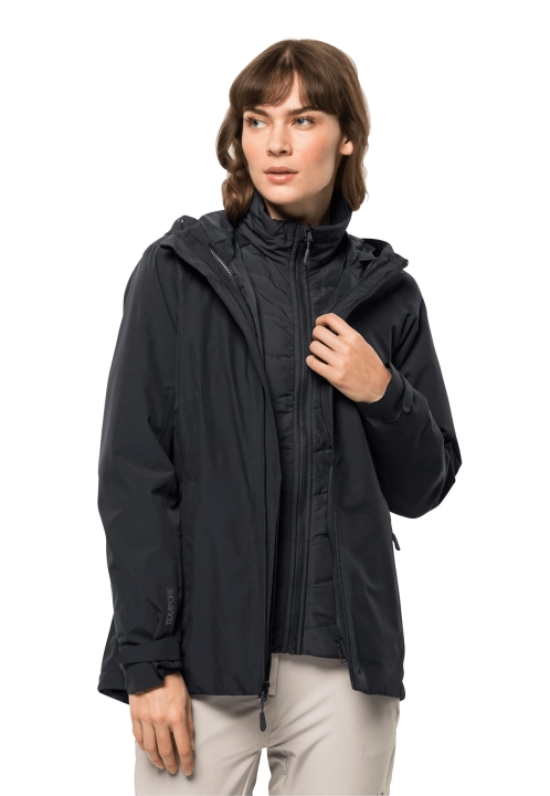 Jack Wolfskin Black Glaabach Bunda 3v1 V Kolekcii