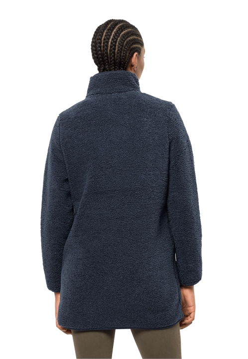 Jack Wolfskin High Curl Coat S Nočnou Modrou Kolekciou