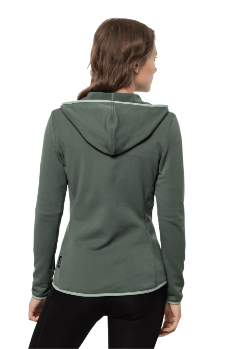 živý Plot Zelený Turbulentný Fleece So Značkou Jack Wolfskin