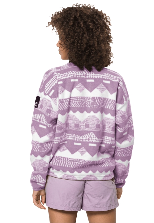 Jack Vlčia Koža Zaprášená Levanduľa Celoplošná 365 Rebel Tlačený Fleece W Nový