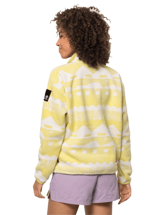 Bavlna Biela Celoplošná Jack Wolfskin 365 Rebel Potlačený Fleece W Zn