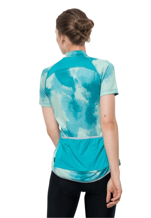 Tmavá Aqua Celoplošná Jack Vlčia Koža New Tourer Halfzip Print T W