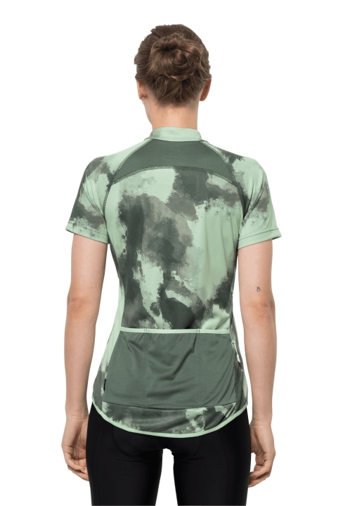 Jack Wolfskin Tourer Half-zips Print T W Kolekcie živý Plot Zelený Celoplošný