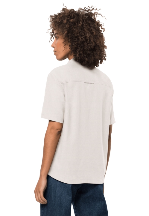 Jack Wolfskin Nature Letná Košeľa S Horúcou Bavlnou Bielej Farby