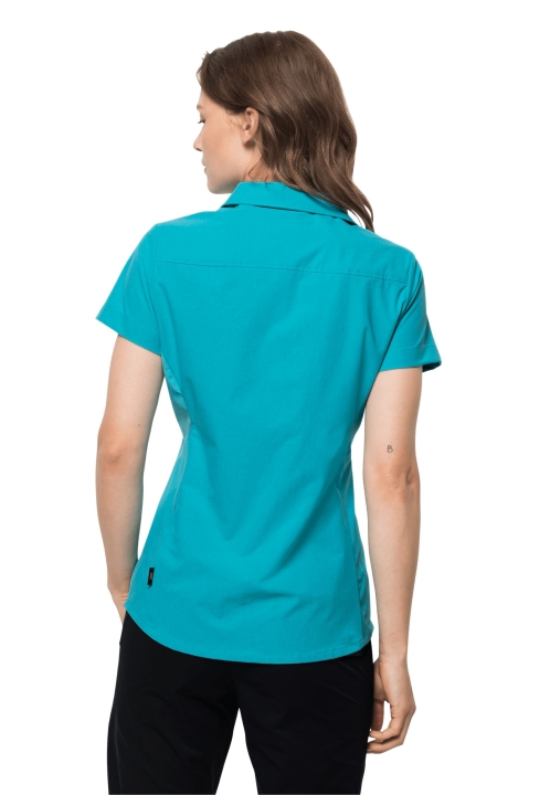 Tmavá Aqua Top Košeľa S Pôvodom Z Vlčej Kože