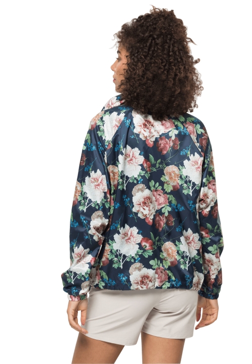 Kvetinová Blúzka S Nočnou Modrou Po Celom Originálnom Jack Wolfskin