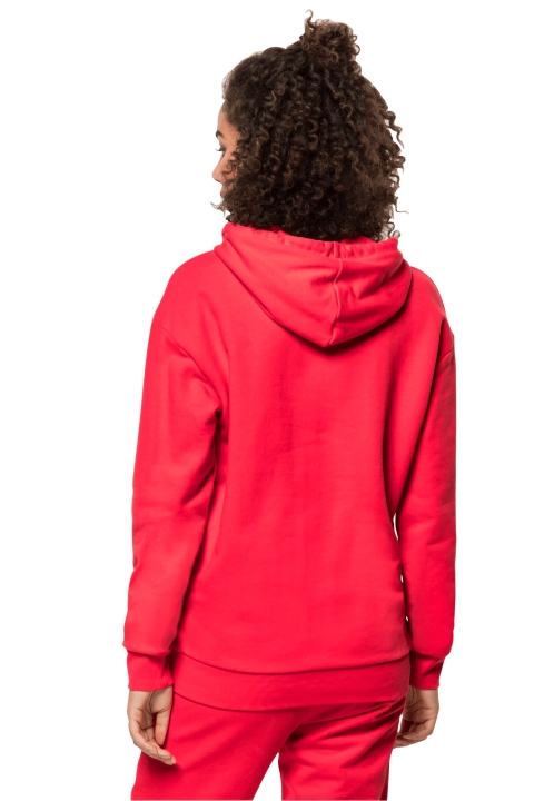 Tulipán červená Jack Vlčia Koža Značky Essential Hoody W