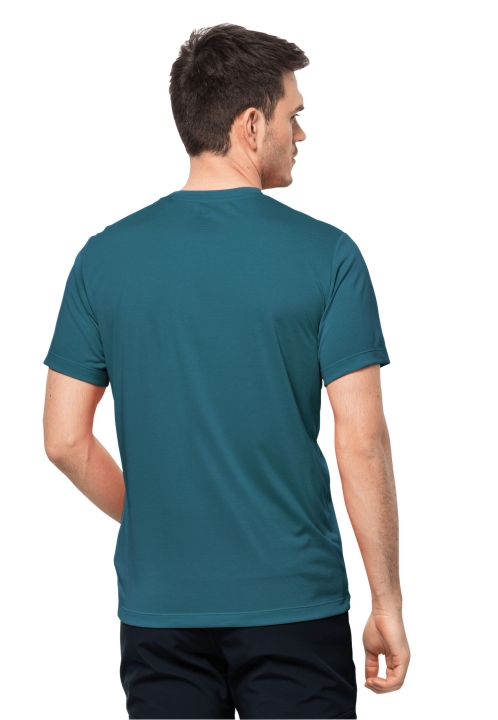 Móda Modrá Koralová Turistika S/s Grafickým T M Jack Vlčia Koža