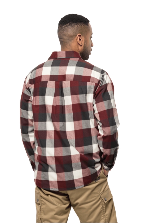Jack Wolfskin Cordovan Red Checks Felsenweg Shirt M Best
